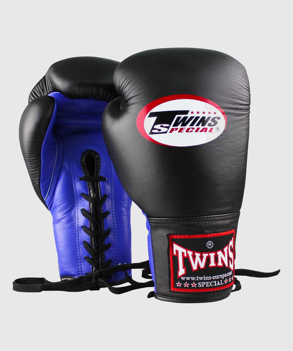 Twins BGLL-1 Guantes de Boxeo con Cordones - Negro/Azul