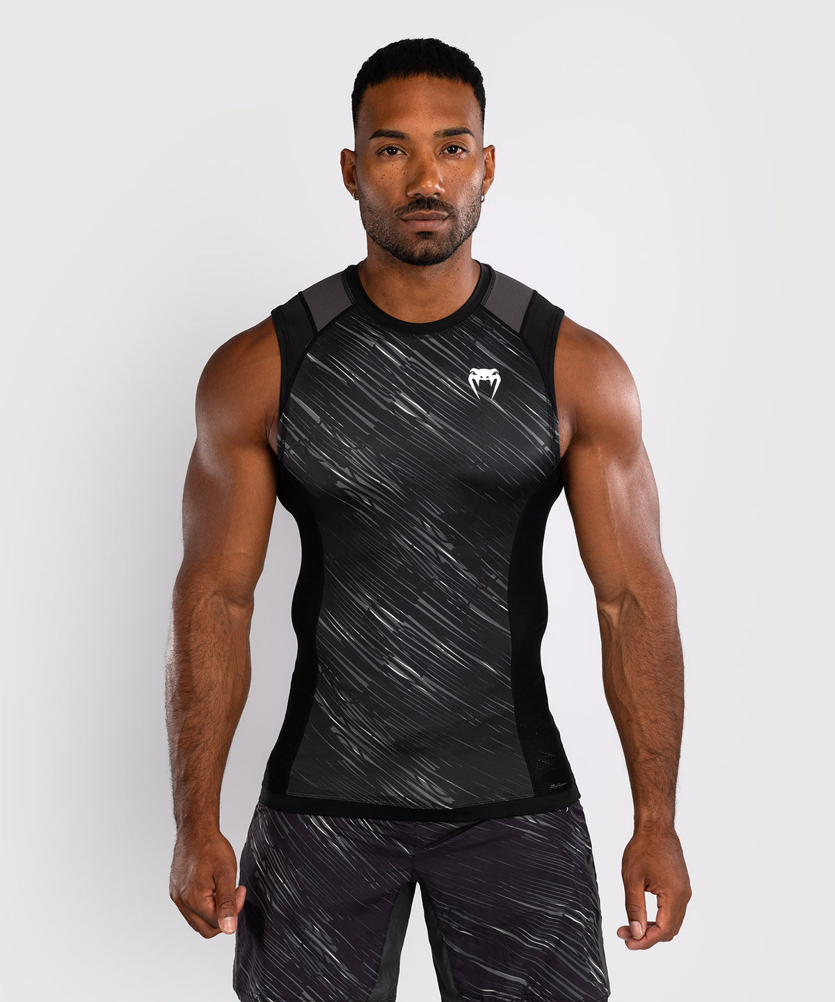 Venum Rapid Sleeveless Rashguard - Black/Storm Grey