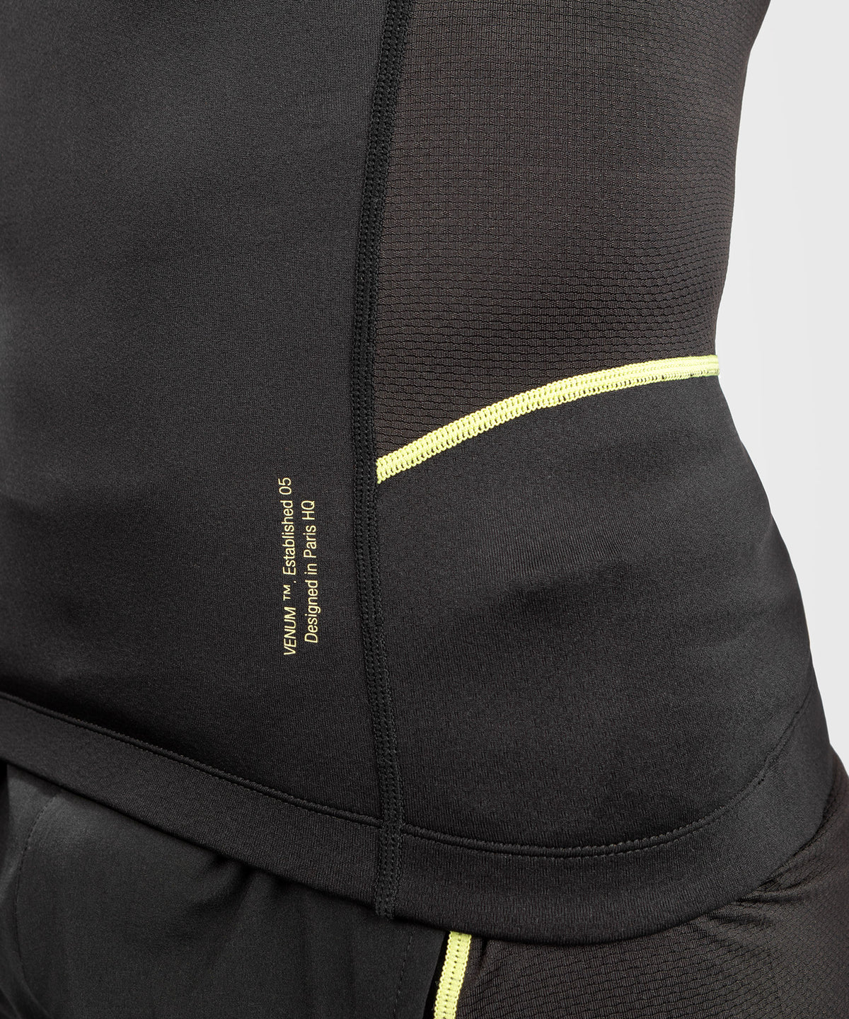 Rashguard Hommes - Manches courtes Venum Fusion 2.0 - Noir/Jaune