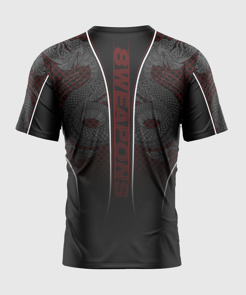 8 Weapons Functional Naga Yant T-shirt - Black/Red