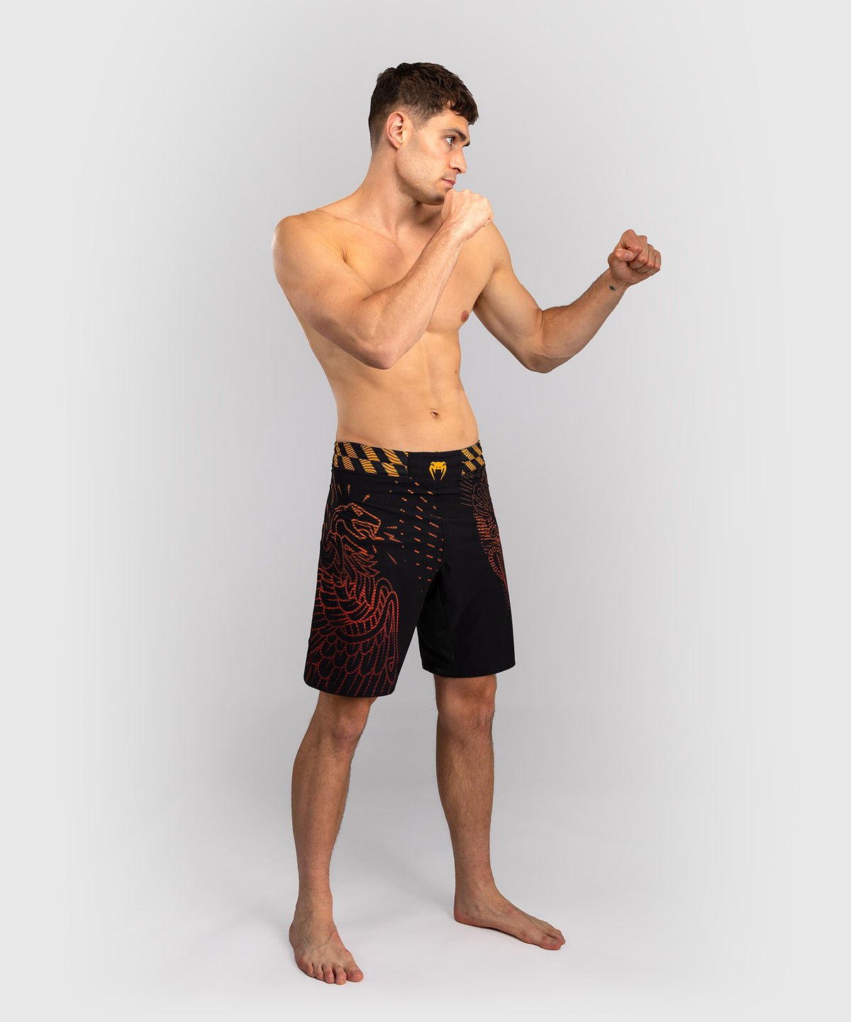 Venum Quetzal Fury Fightshorts - Schwarz/Fury Rot/Tangerine
