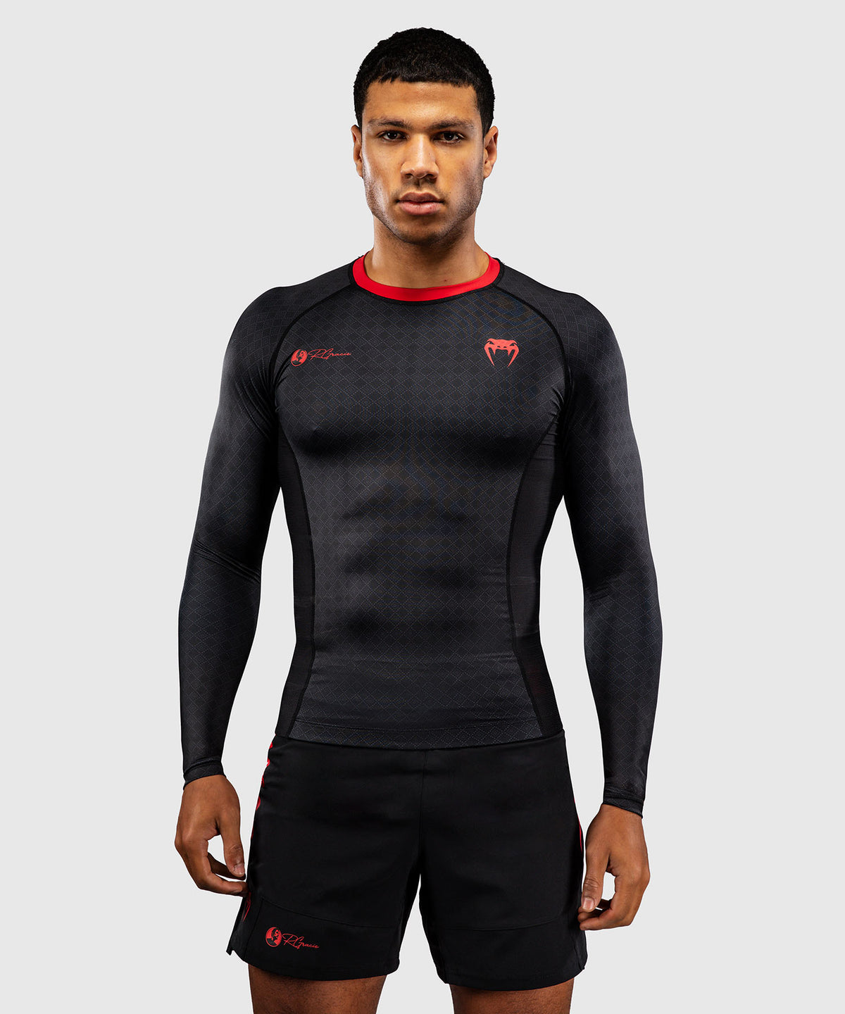 Venum x Roger Gracie Signature Rashguard Manga Larga - Negro/Rojo