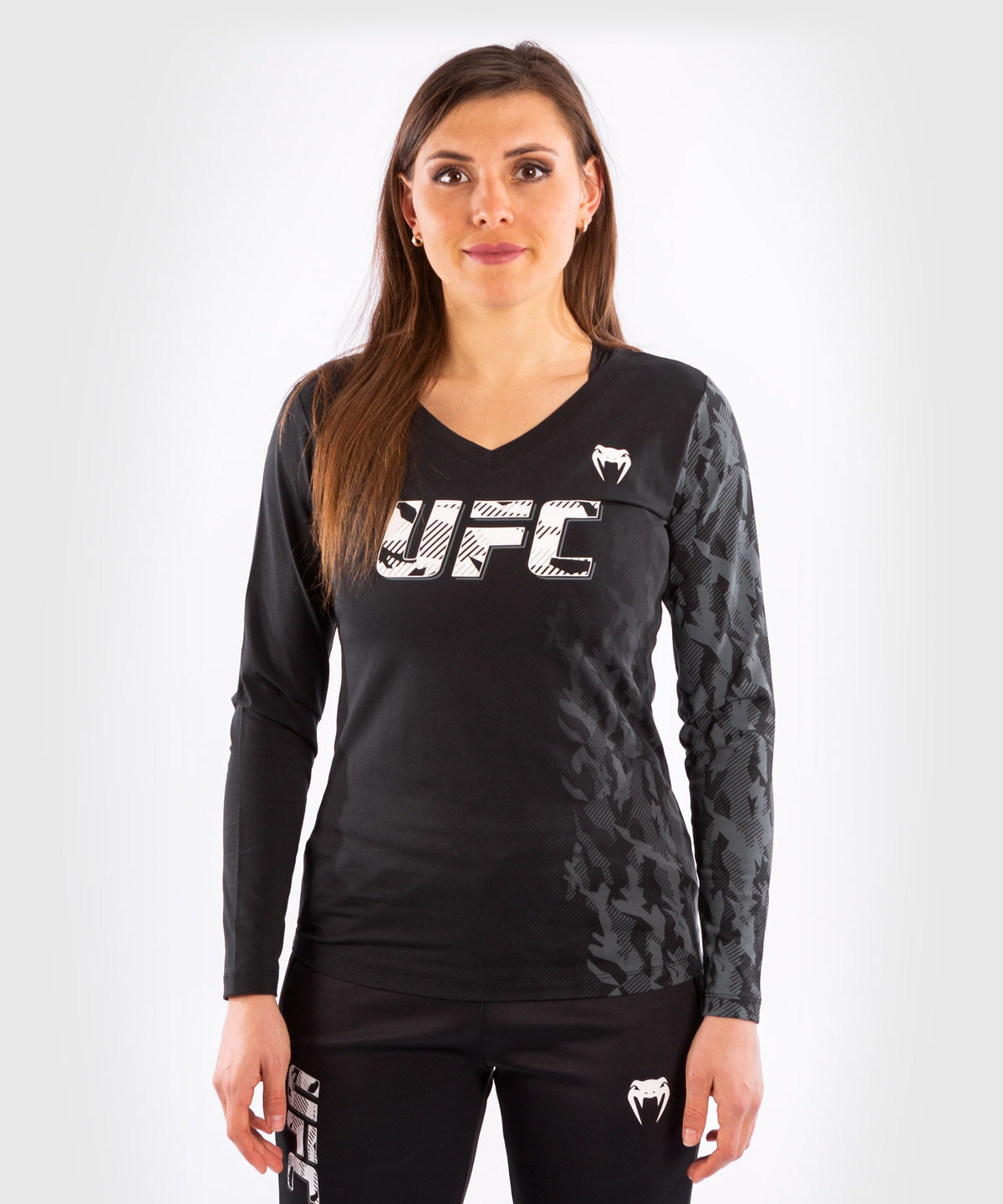 UFC Venum Authentic Fight Week Damen Langarm T-Shirt - Schwarz