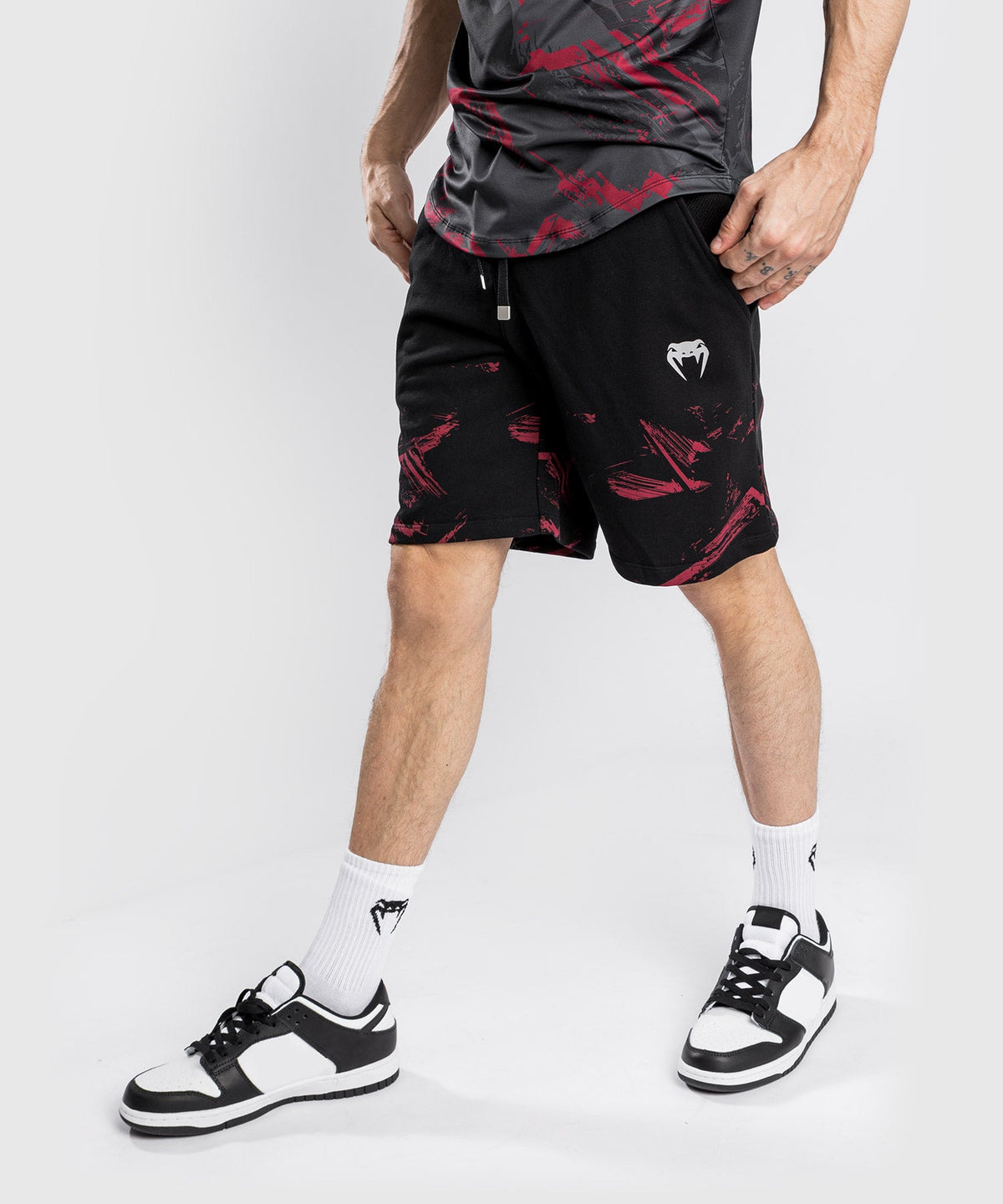 Short en Coton UFC Venum Authentic Fight Week 2.0 - Noir/Rouge