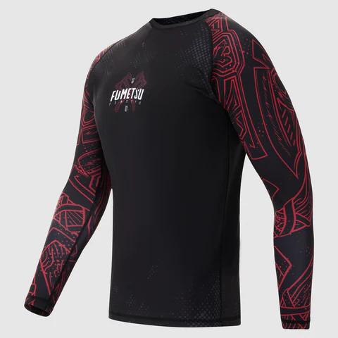 Fumetsu Berserker Long Sleeve Rashguard - Black/Red
