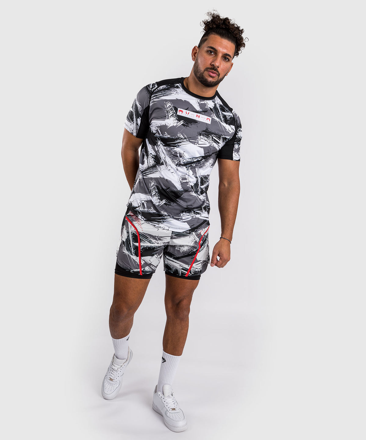 Venum Electron 3.0 Camiseta Dry-Tech - Gris/Rojo