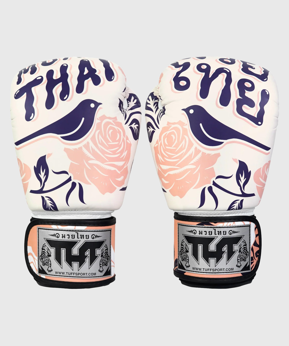 Tuff Roses Boxhandschuhe - Weiß/Rosa