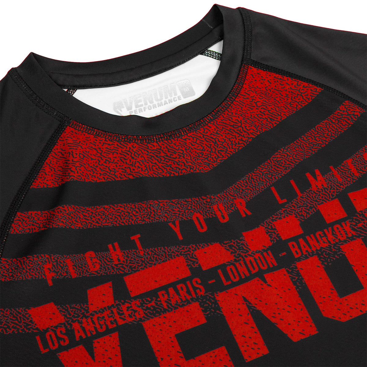 Rashguard Signature Mangas Cortas - Negro/Rojo