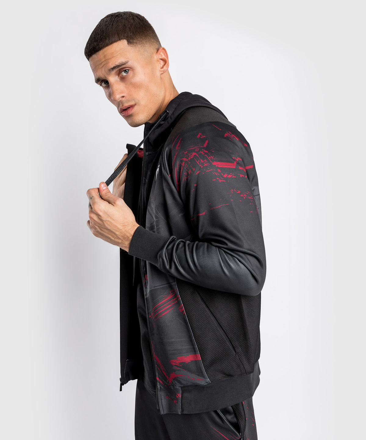 UFC Venum Authentic Fight Week 2.0 Zipped Sweatshirt – Schwarz/Rot