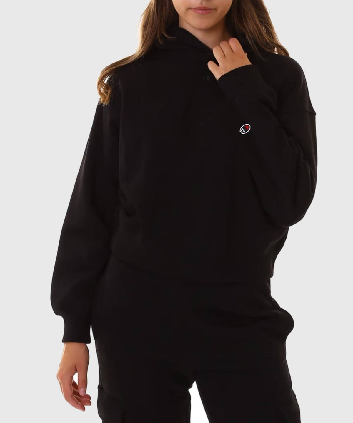 Champion Hooded Sweatshirt – Schwarz