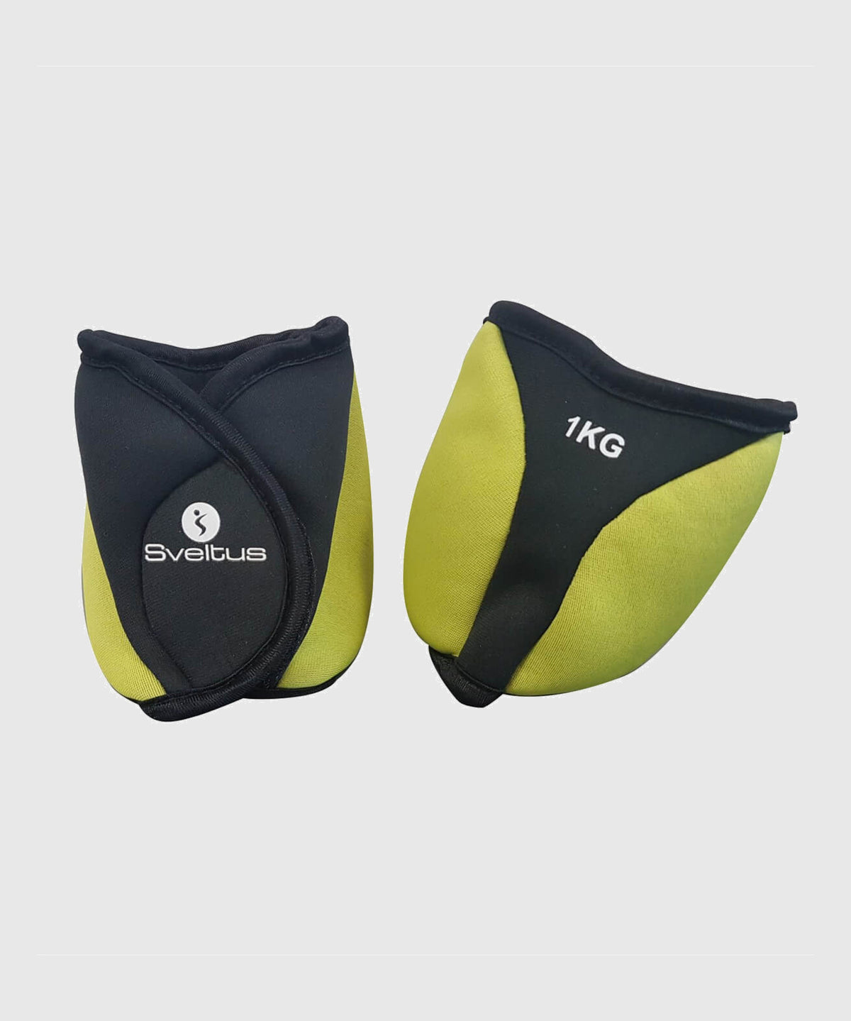 Sveltus Pesi per Caviglie 1kg Set da 2 - Lucido Verde lime/Nero