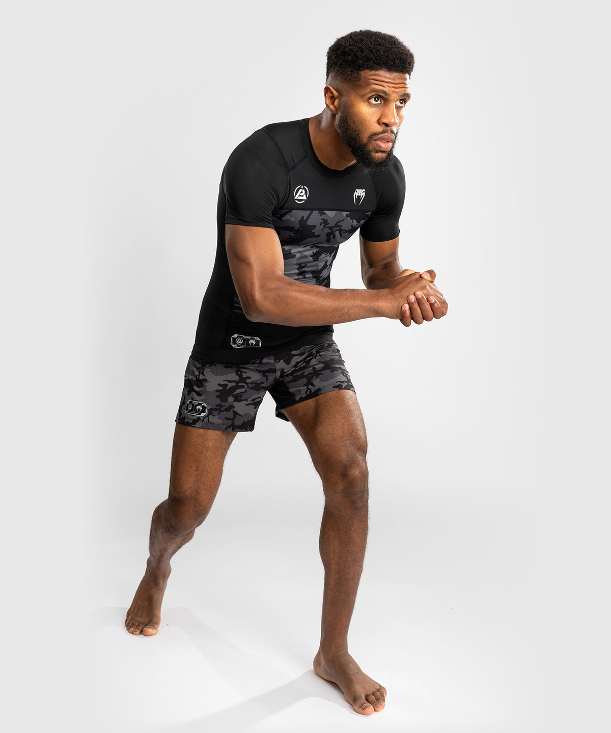 Rashguard manches courtes Venum x Polaris - Noir/Gris