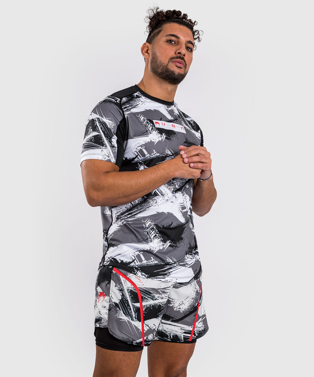 Venum Electron 3.0 Camiseta Dry-Tech - Gris/Rojo