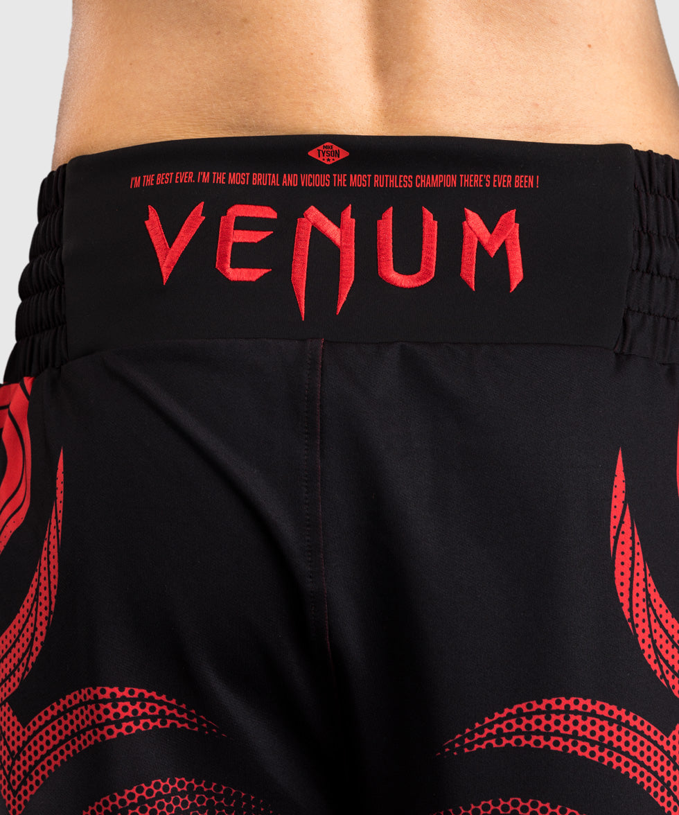 Venum x Mike Tyson Tiger Pantaloncini da Boxe - Nero Profondo/Rosso Intenso