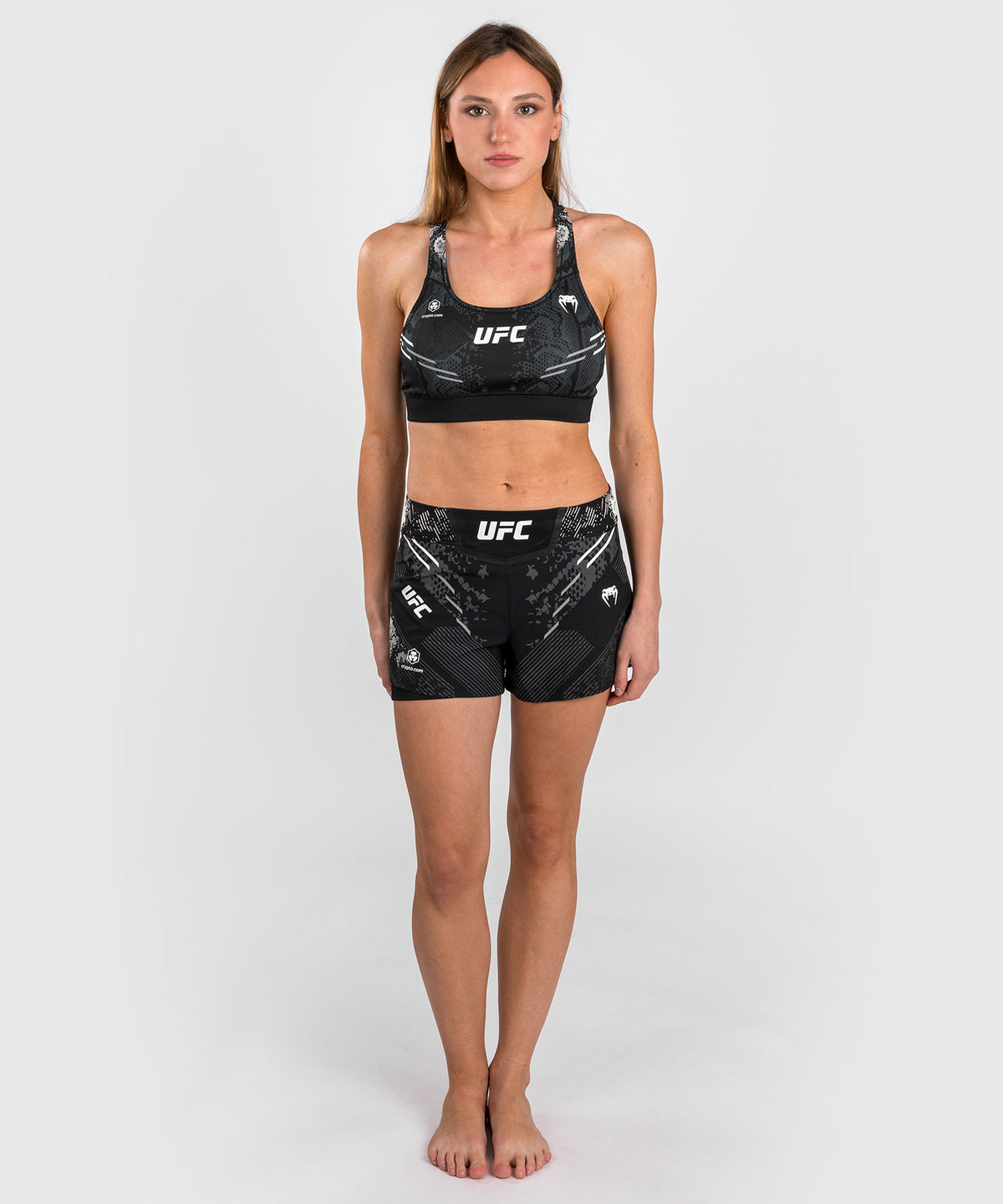 UFC Adrenaline by Venum Authentic Fight Night Sport-BH für Frauen - Schwarz