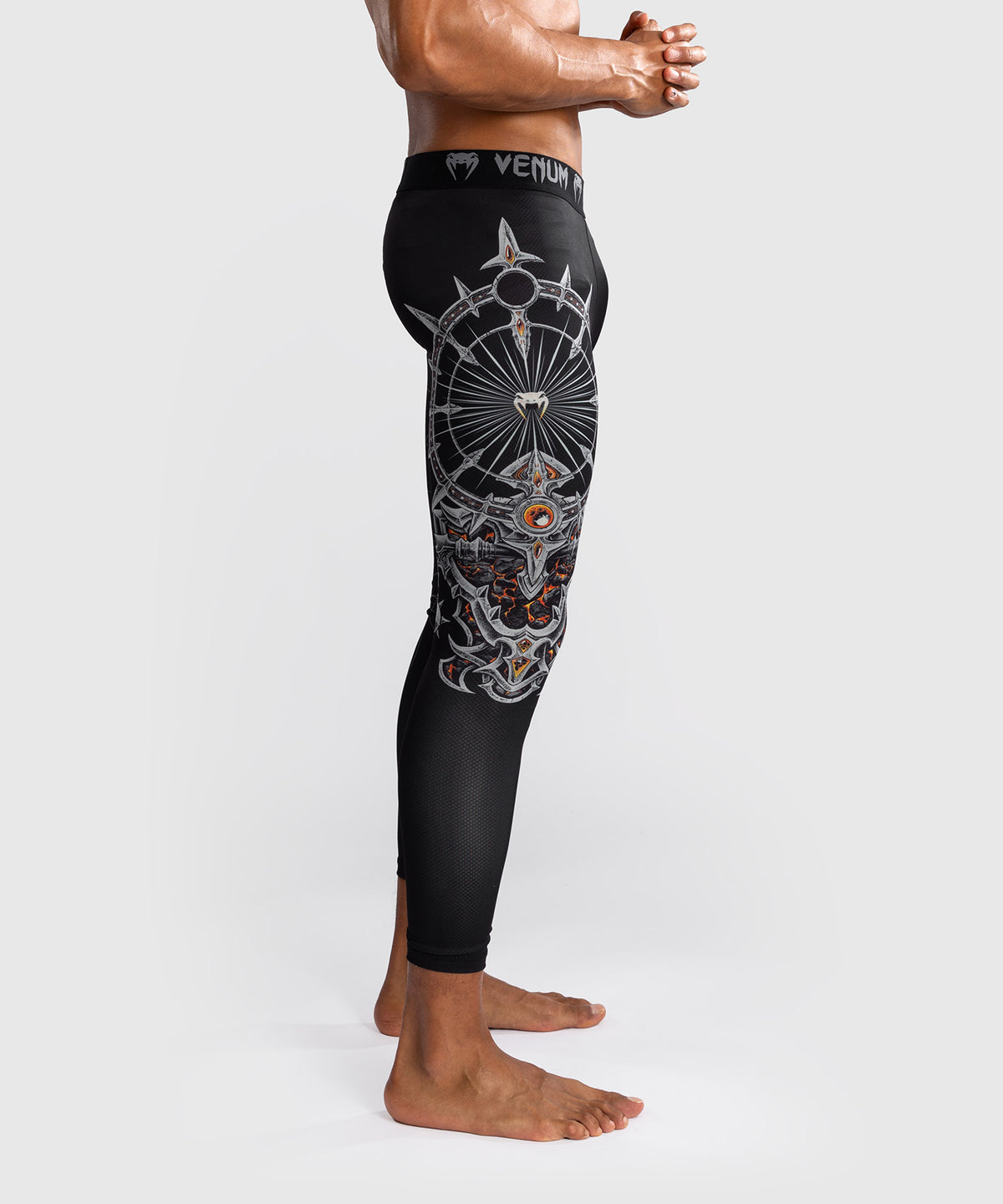 Pantalon de Compression pour Hommes Venum Gladiator 5.0 - Noir/Argent