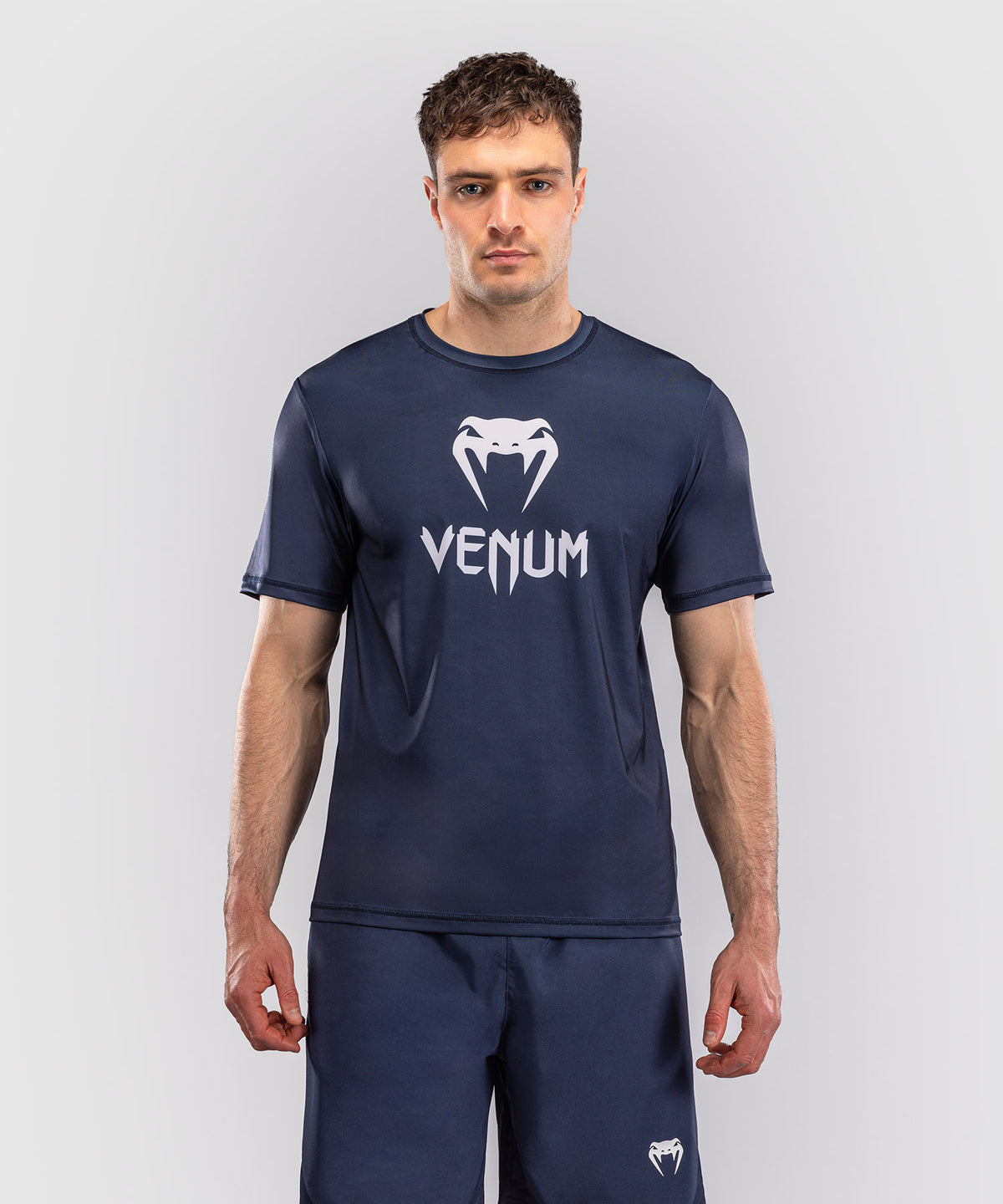 Venum Classic Dry Tech T-Shirt - Navy Blue/White