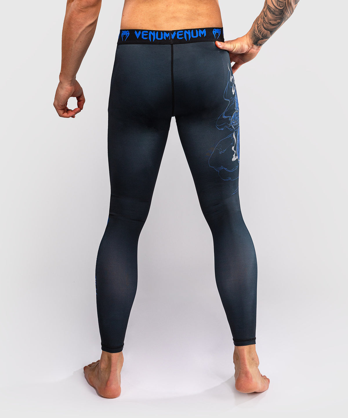 Venum Thunder Dragon Spats - Black/Royal Blue