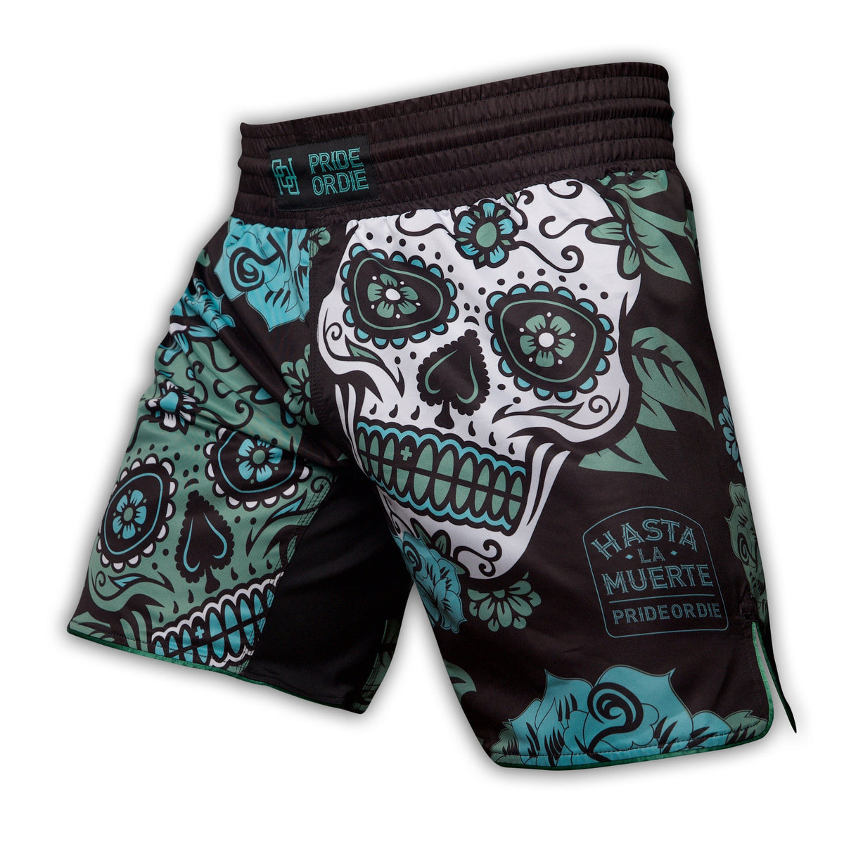 Pride Or Die Hasta La Muerte Fight Shorts - Black