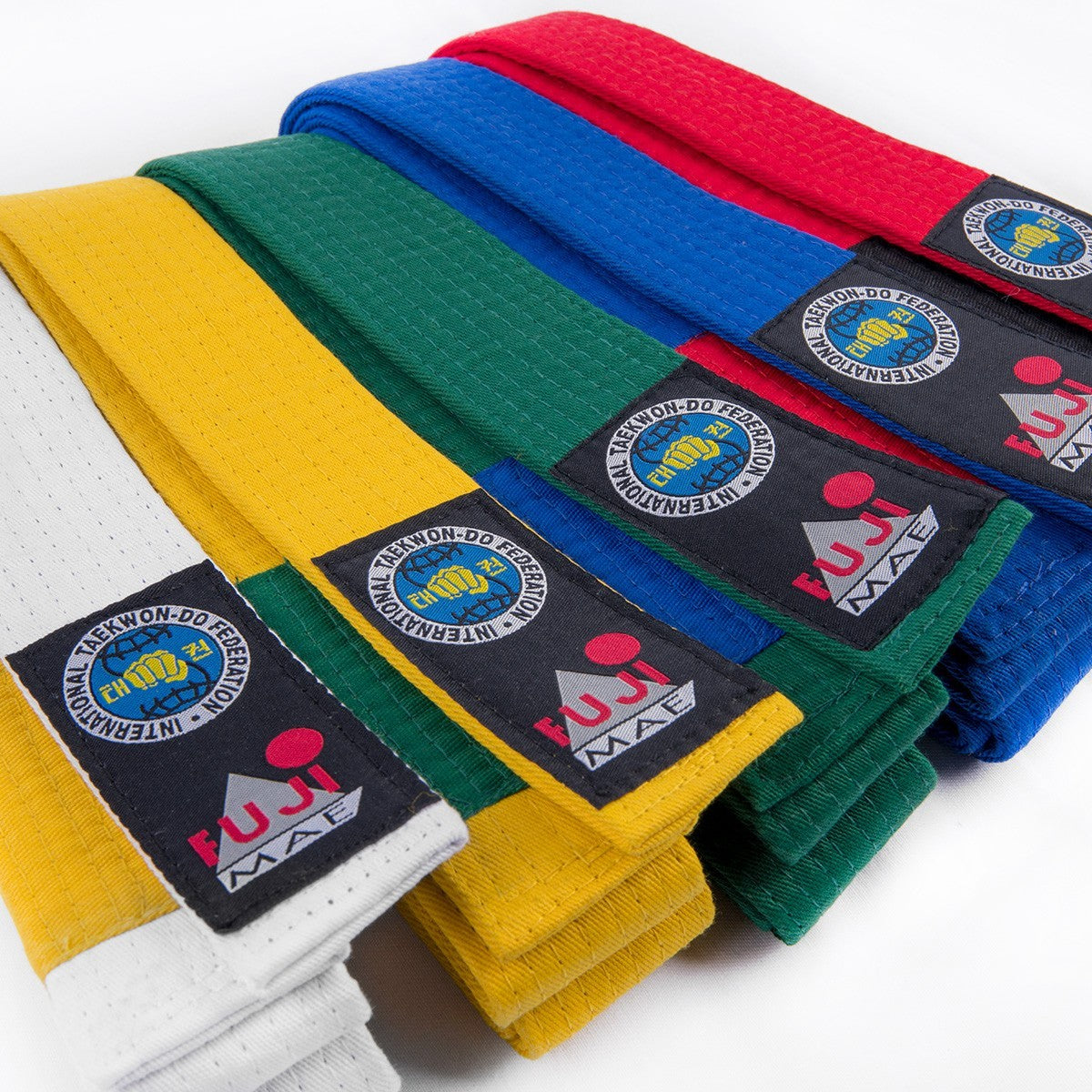 FujiMae ITF Cinturón Bicolor de Taekwondo - Amarillo/Verde
