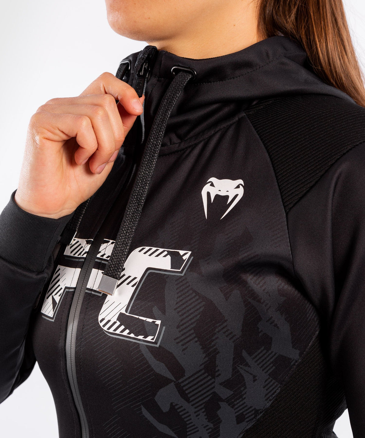 Sweatshirt Zippé Femme UFC Venum Authentic Fight Week - Noir