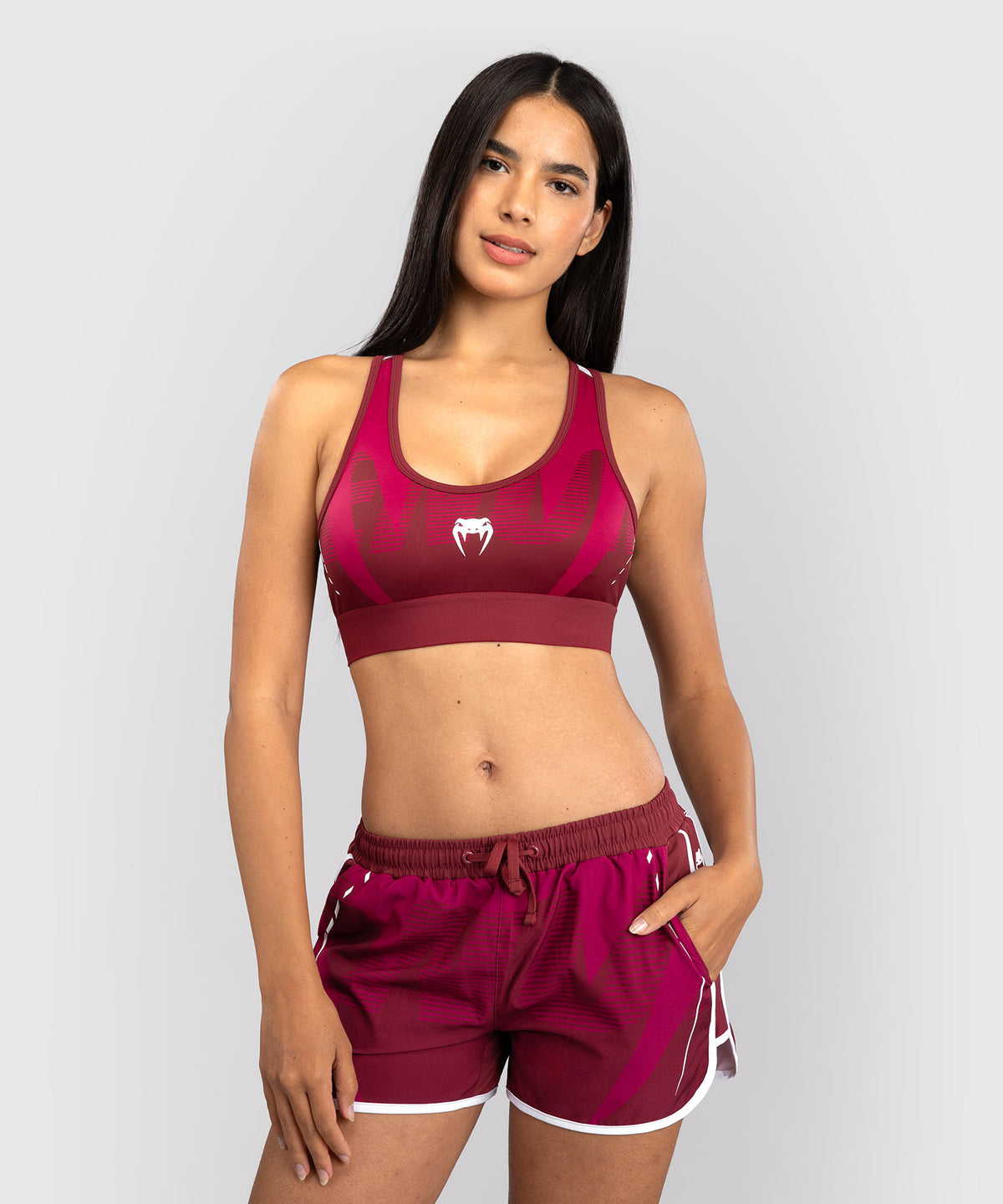 Brassière de Sport Femme Venum Adrenaline – Bordeaux/Rose