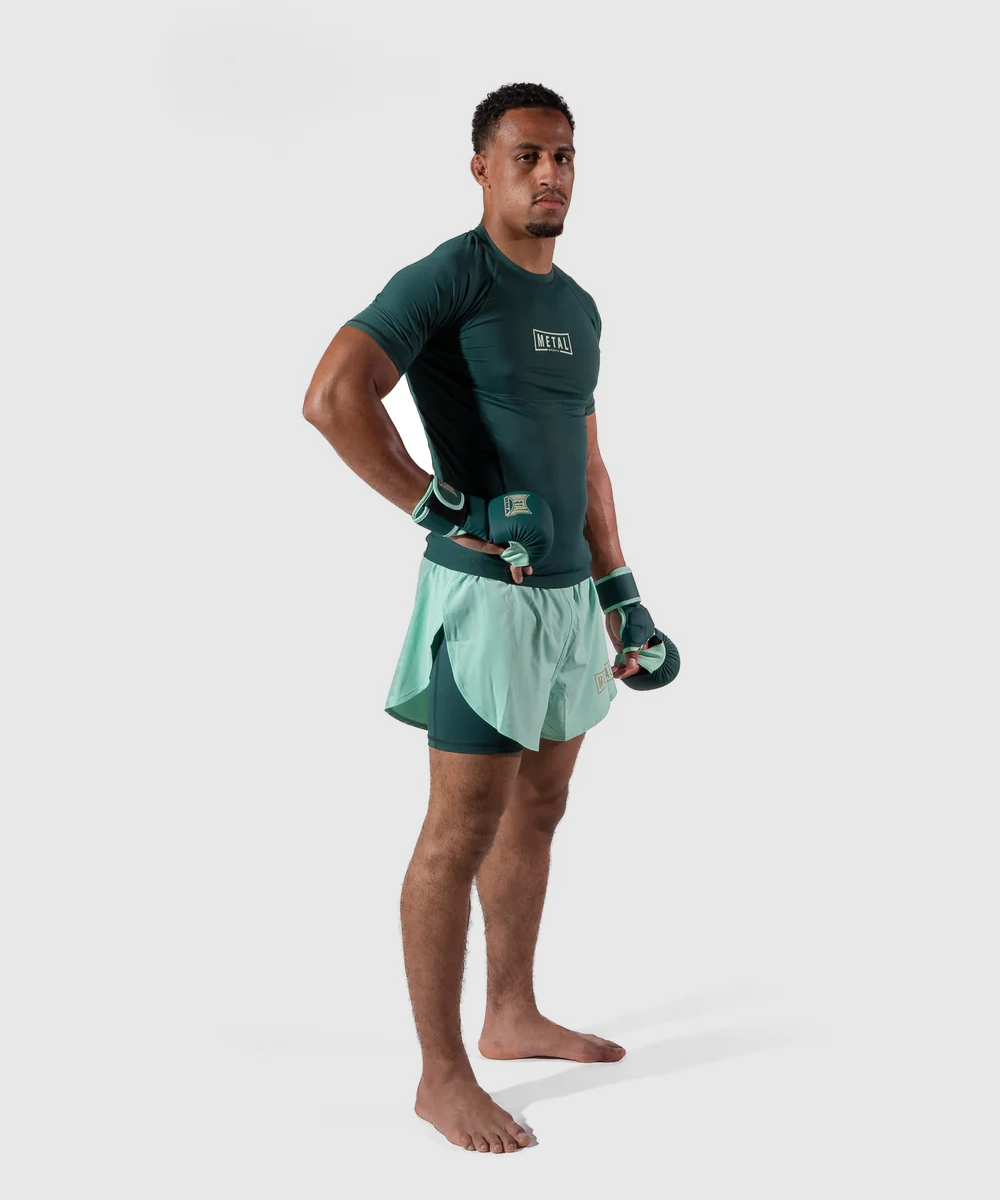 Metal Boxe Performance Deep Waters Rashguard de Manga Corta - Verde