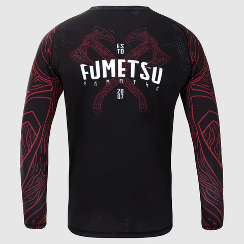 Fumetsu Berserker Long Sleeve Rashguard - Black/Red