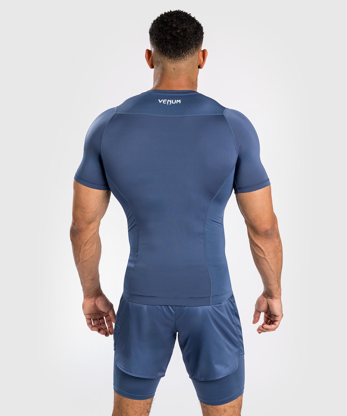 Rashguard à Manches courtes pour Hommes Venum Attack - Bleu marine