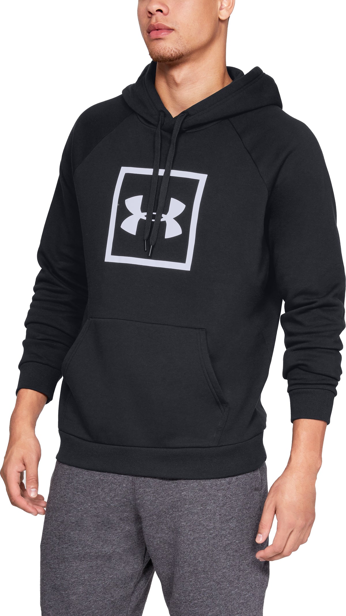 Under Armour Rival Fleece Logo Felpa con Cappuccio – Nero