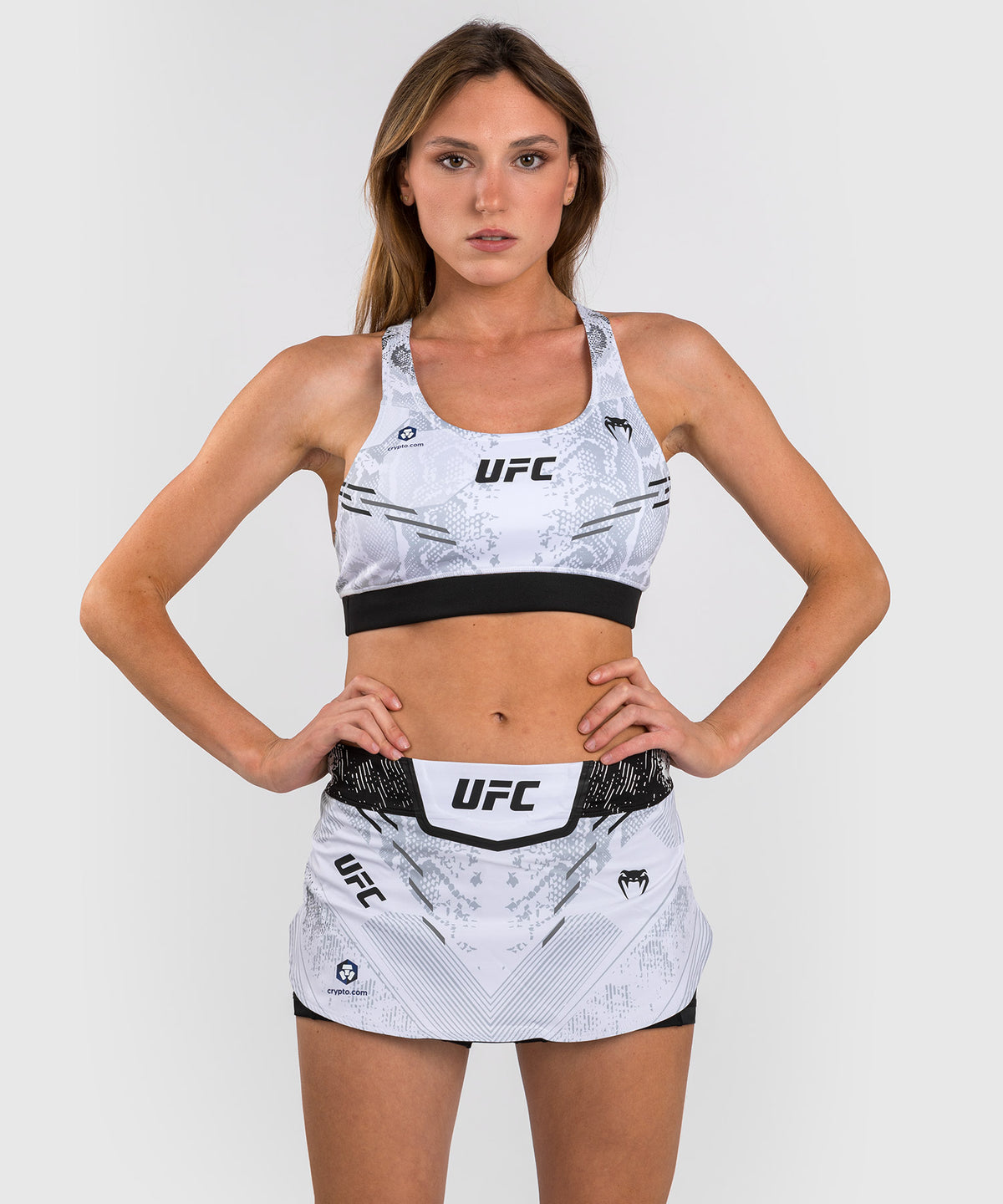 Jupe-Short pour Femmes UFC Adrenaline by Venum Authentic Fight Night - Blanc