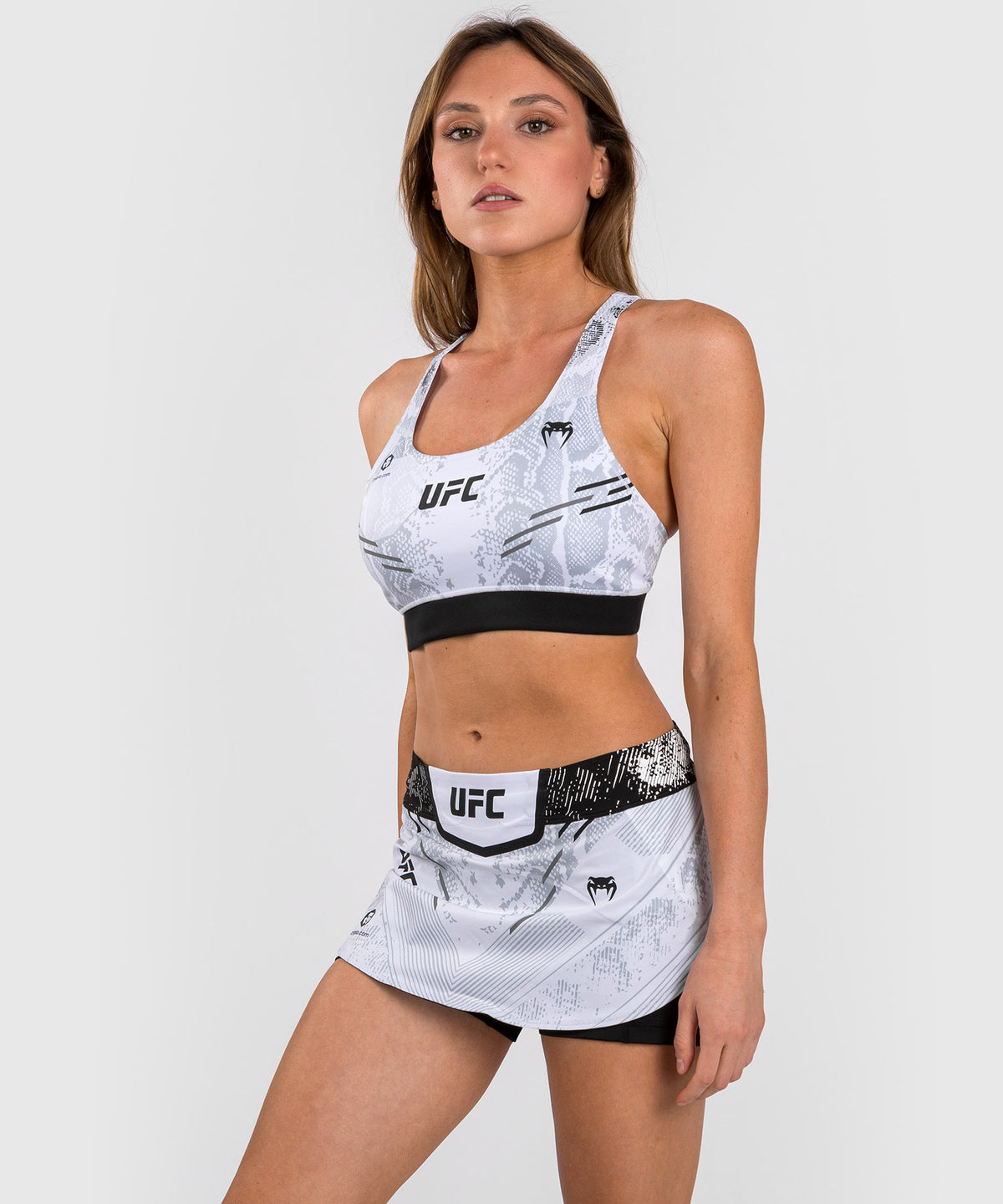 Jupe-Short pour Femmes UFC Adrenaline by Venum Authentic Fight Night - Blanc