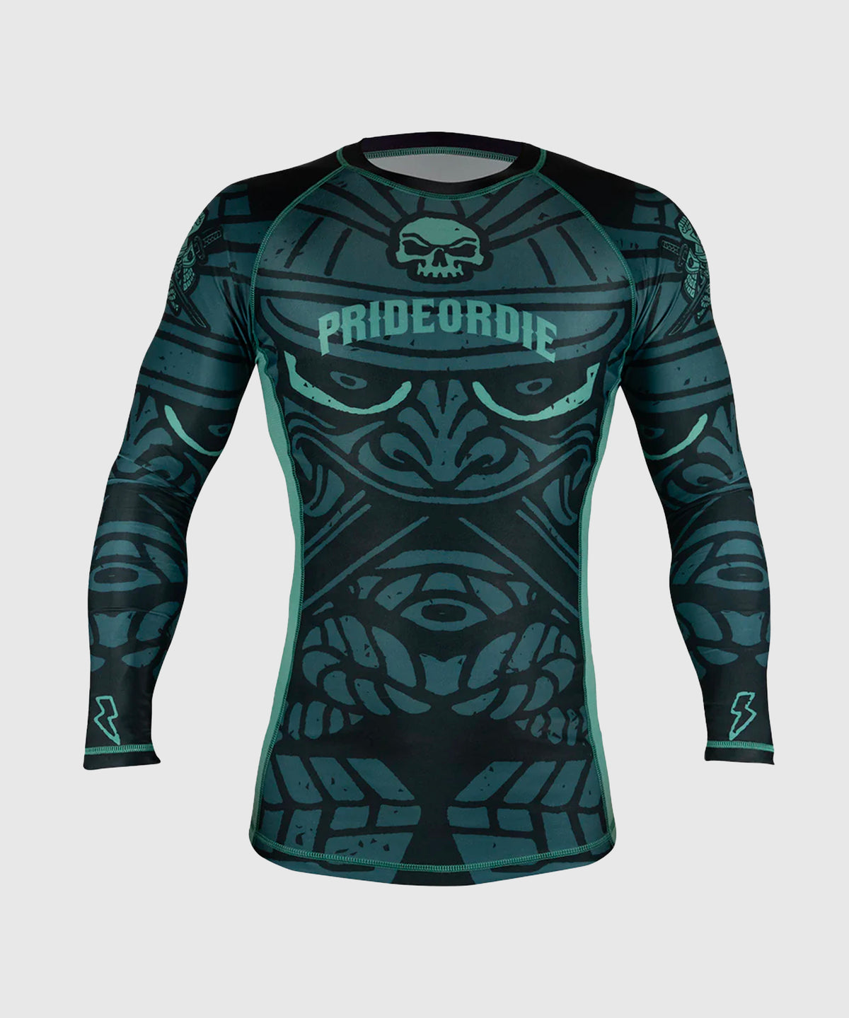 Pride Or Die Samurai Rashguard de Manga Larga - Negro