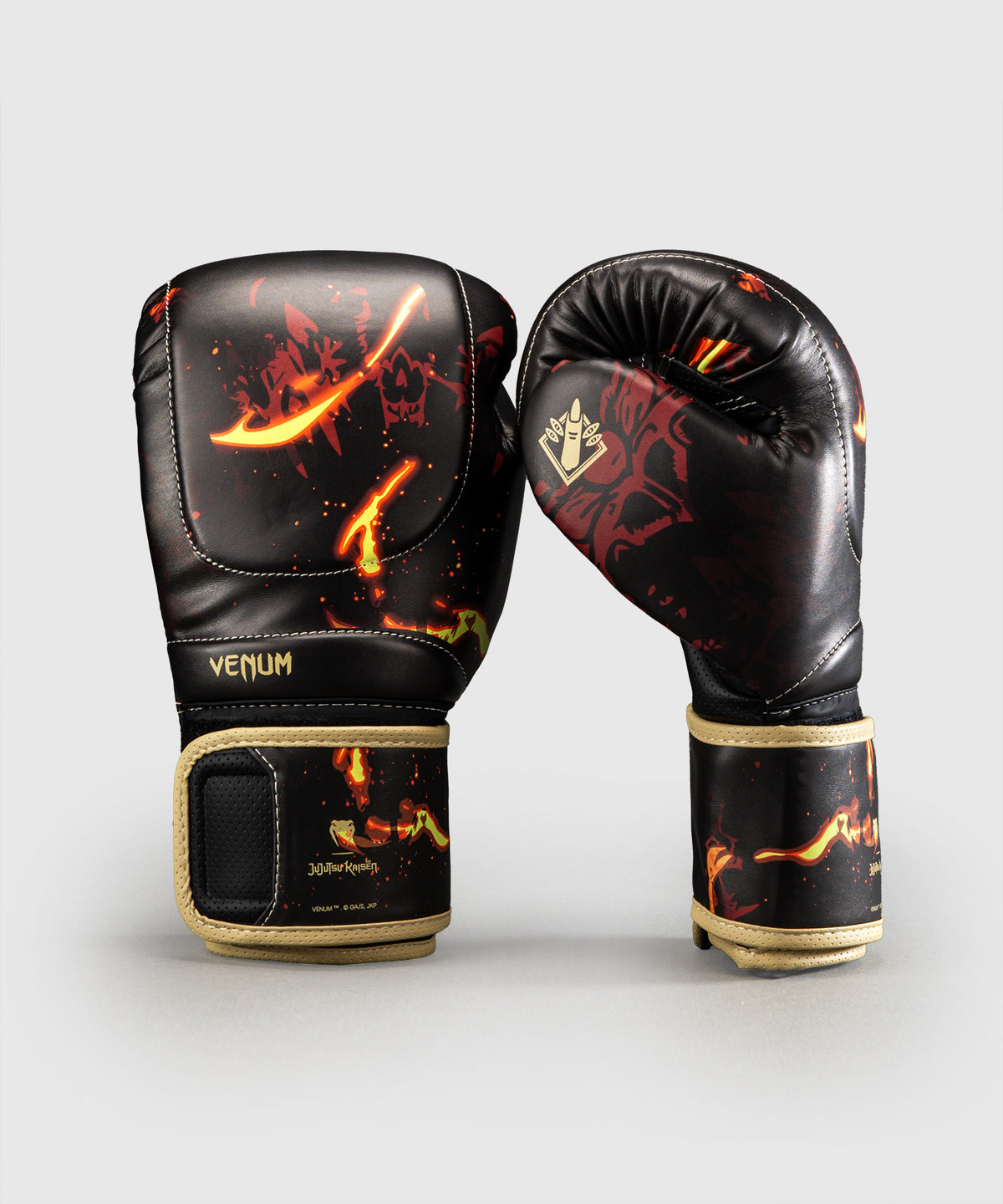 Gants de Boxe Impact Evo Sukuna Jujutsu Kaisen x Venum – Noir/Beige