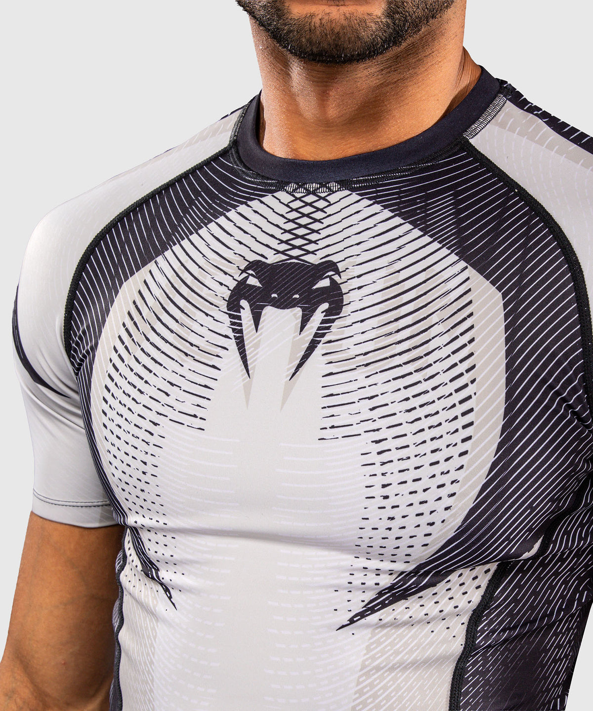 Venum Galactic 3.0 Short Sleeve Rashguard - Off-White/Black