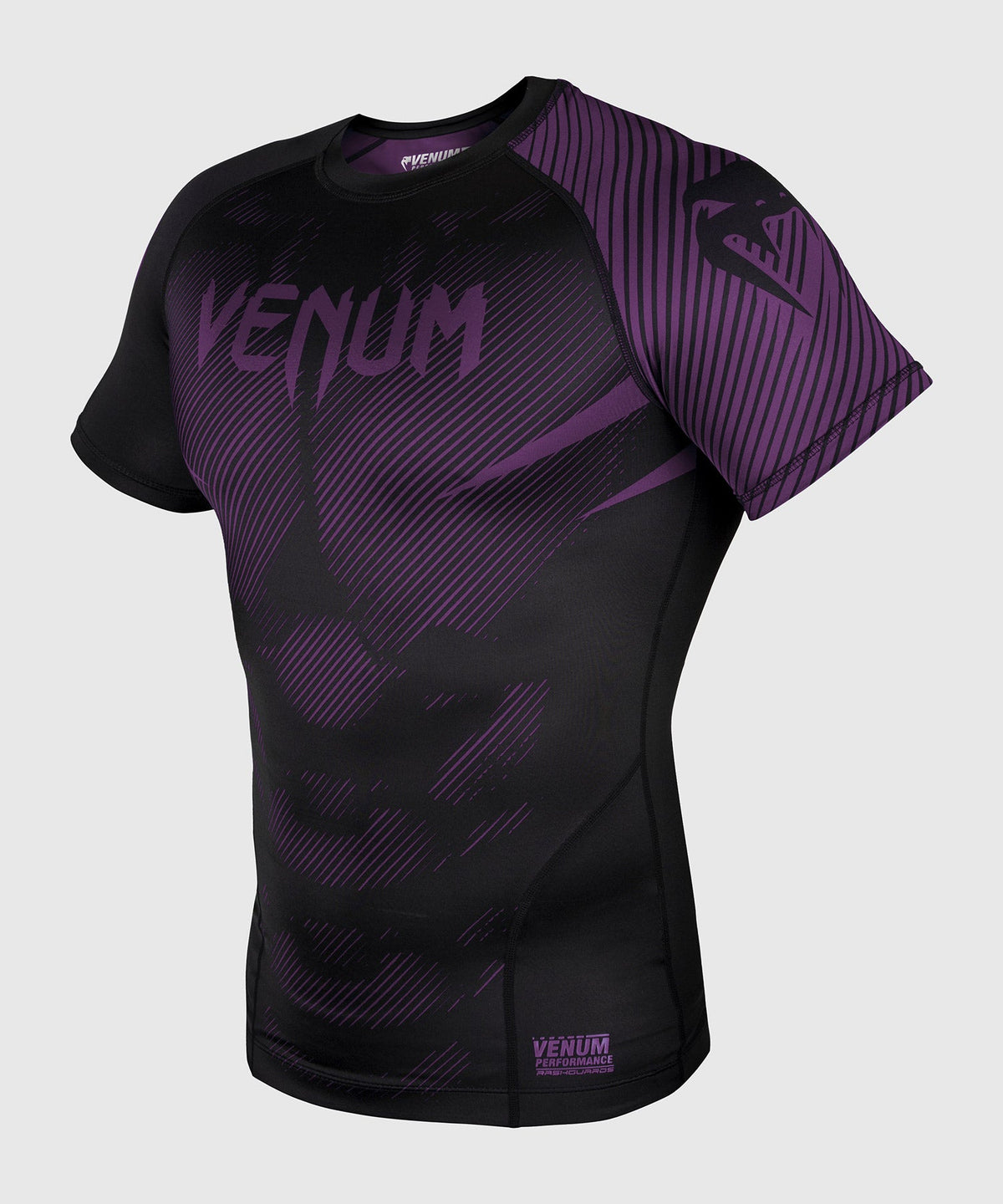 Rashguard Venum NoGi 2.0 - Manches courtes Approuvé IBJJF - Noir/Violet