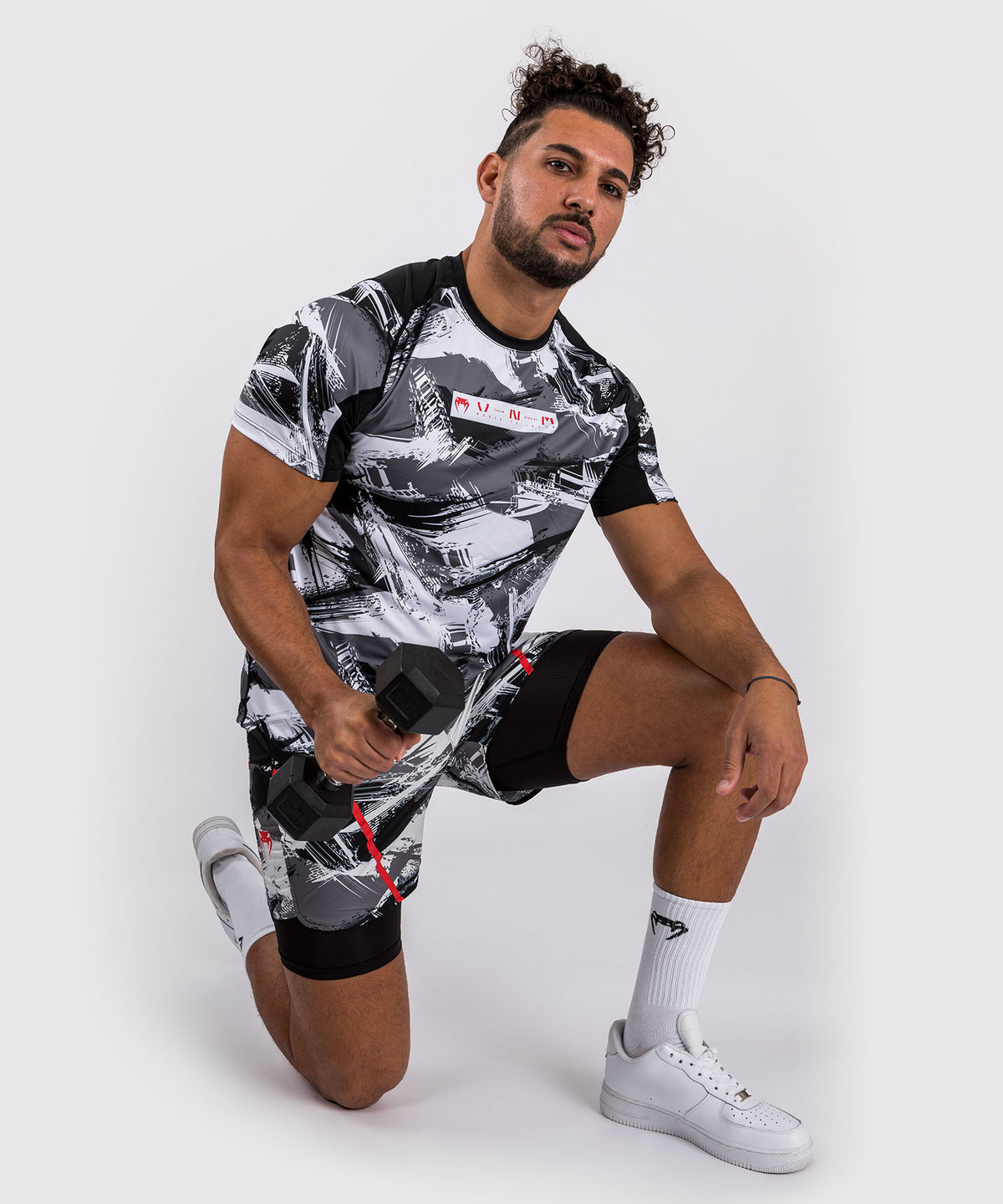 Venum Electron 3.0 Camiseta Dry-Tech - Gris/Rojo