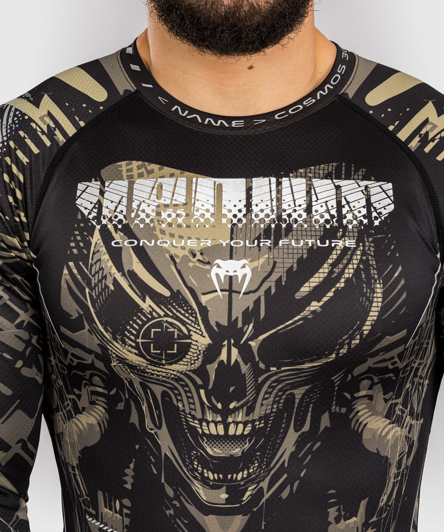 Venum Invader Camiseta de Manga Larga Rashguard - Negro/Sand