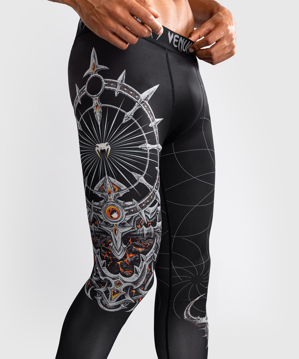 Pantalon de Compression pour Hommes Venum Gladiator 5.0 - Noir/Argent