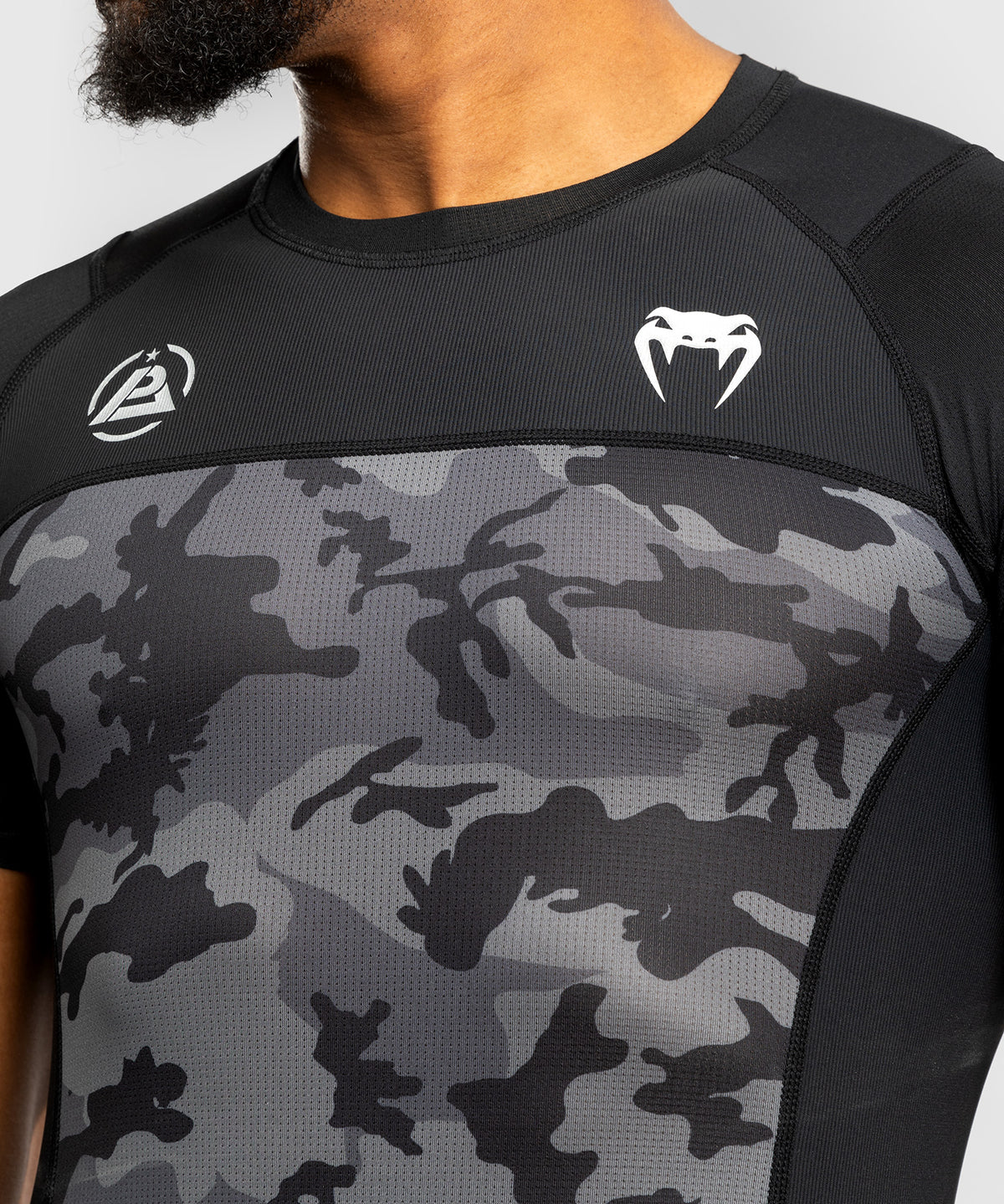 Rashguard manches courtes Venum x Polaris - Noir/Gris