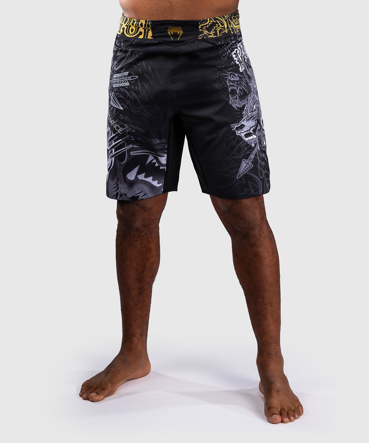 Venum Wolf Atak Pantaloncini da Combattimento – Nero/Grigio