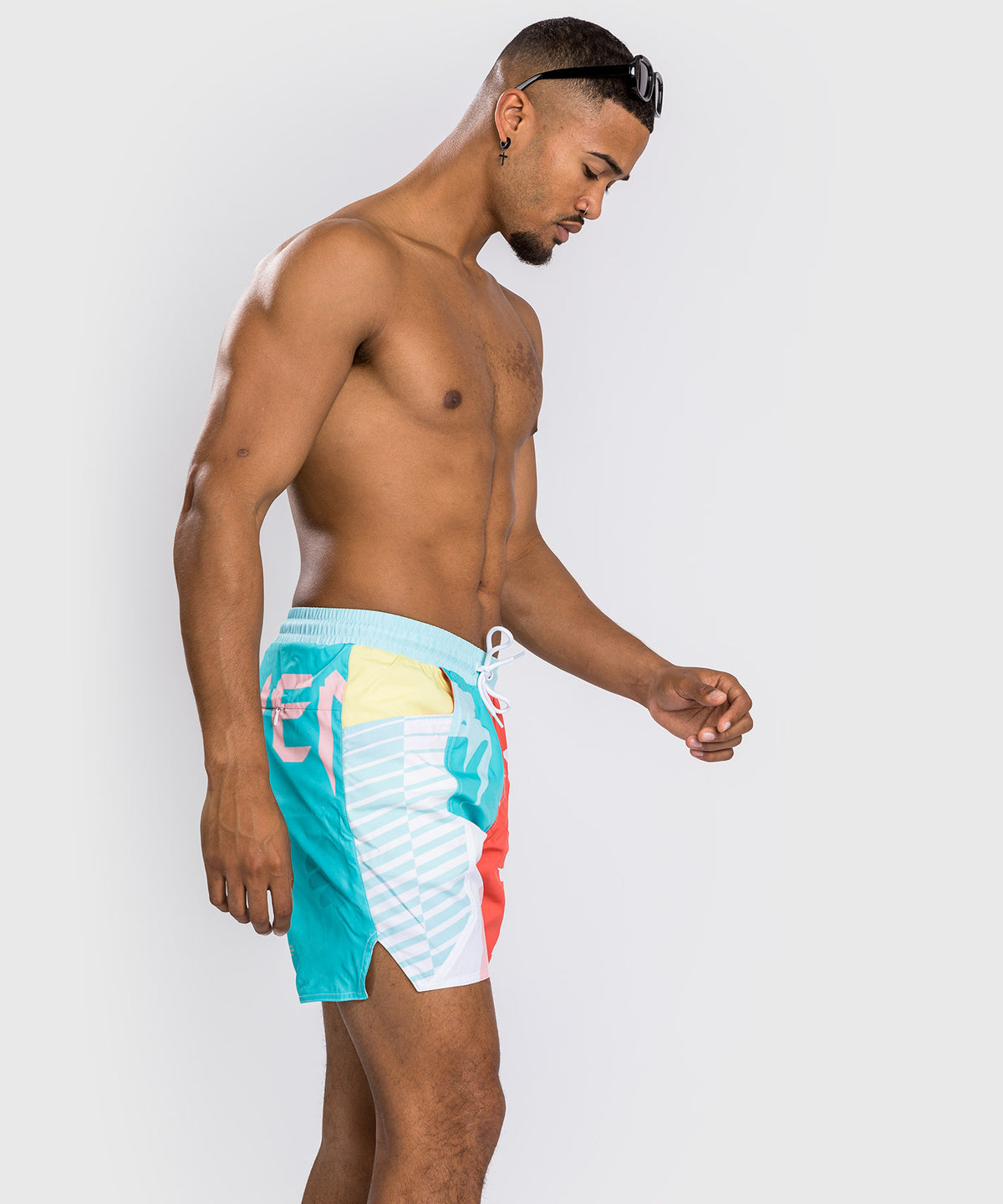 Venum Summer 88 Pantaloncini Da Surf - Blu Clearwater/Rosso fiamma