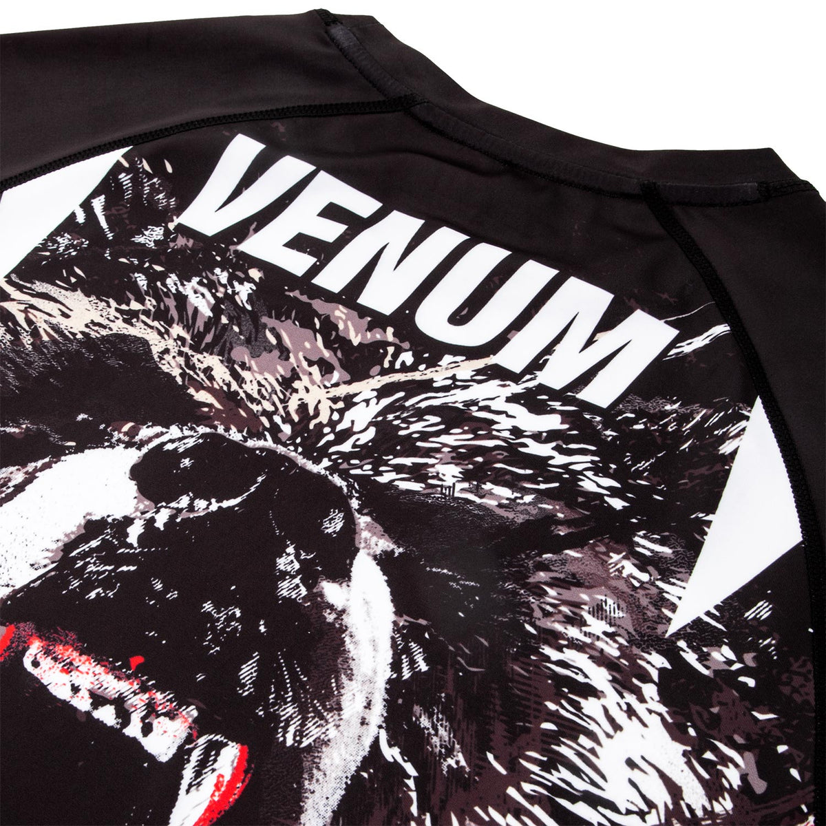 Rashguard Venum Grizzly - Mangas Cortas– Negro/Blanco