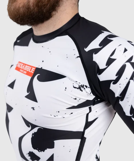 Scramble Hanzi Monochrome Rashguard - Negro/Blanco