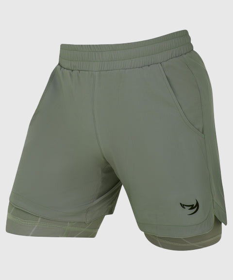 Fumetsu Allenamento Dual Layer Icon Fightshorts - Olive
