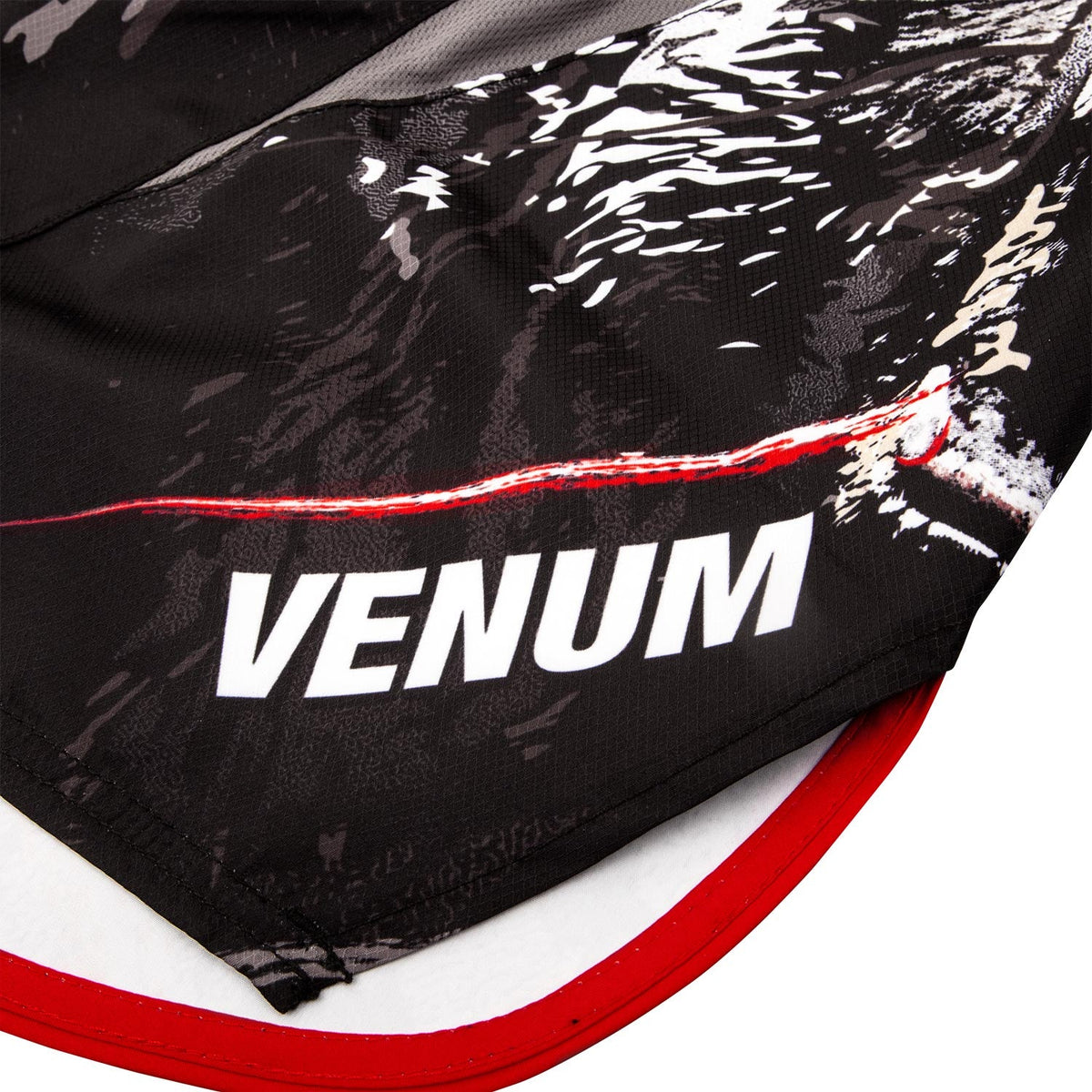 Fightshort court Venum Grizzli - Noir/Blanc