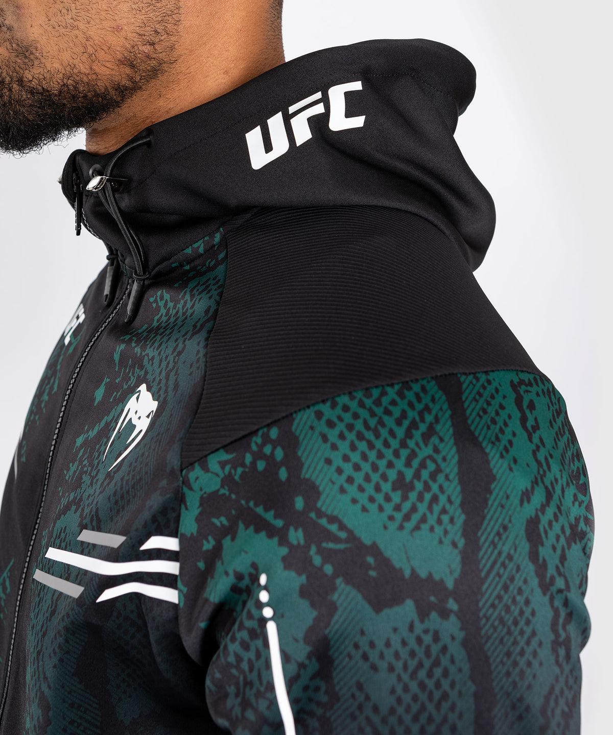 UFC Adrenaline by Venum Authentic Fight Night Felpa con cappuccio per Uomo - Emerald Edition - Verde/Nero