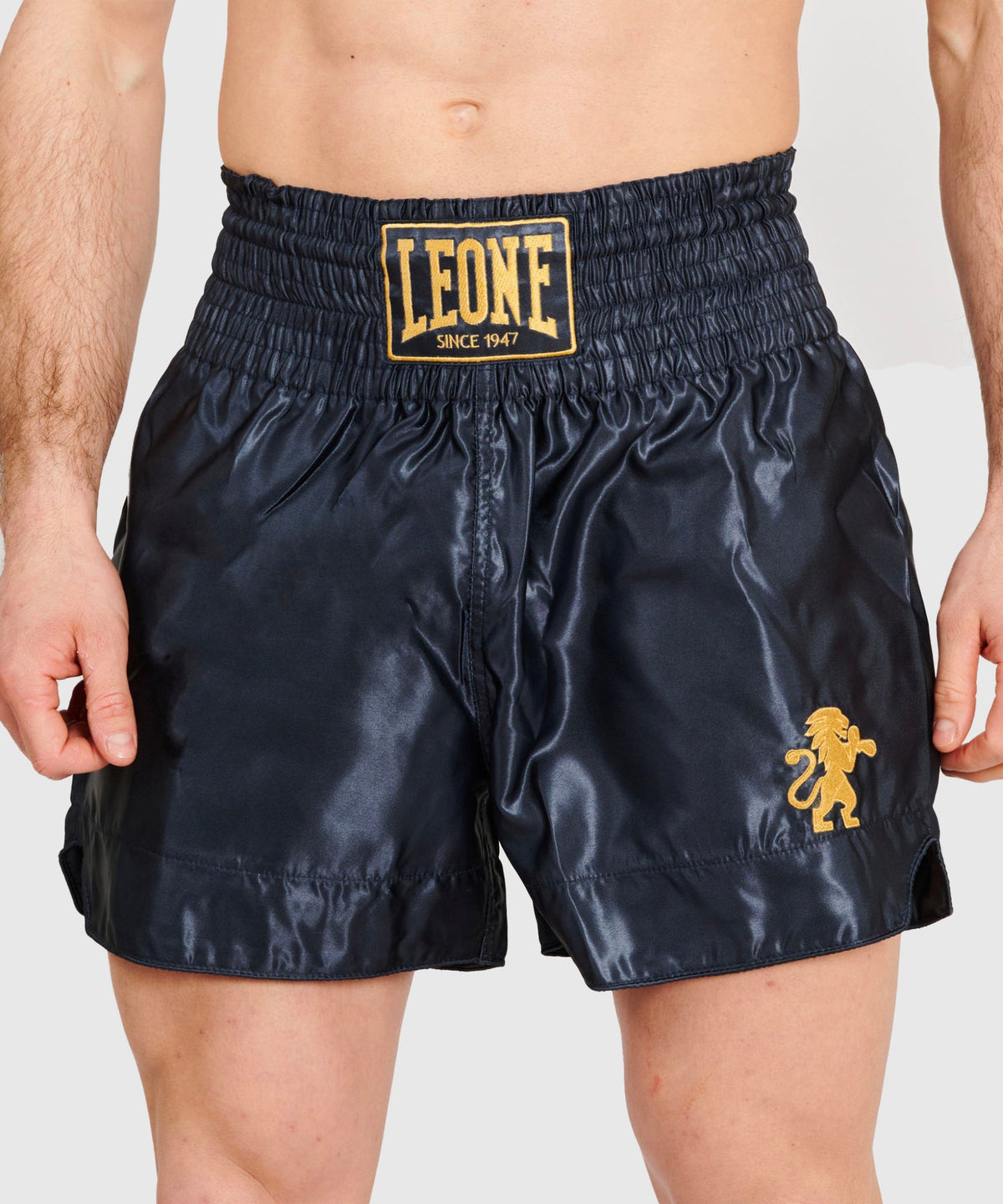 Leone Basic Pantaloncini da Muay Thai - Blu