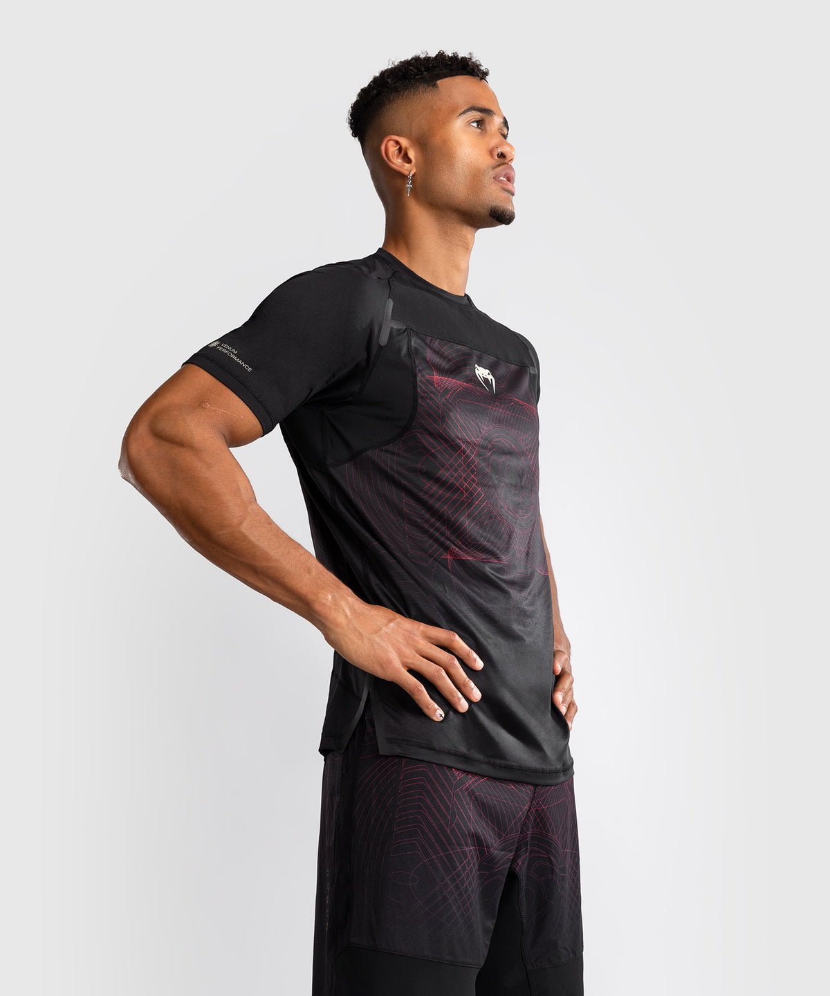 Venum G-Fit Air Men's Dry-Tech T-Shirt - Deep Black / Fire Red