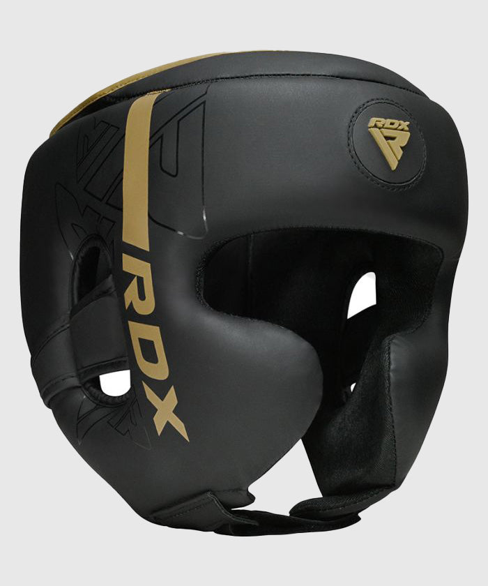 RDX F6 Kara Casco da Boxe - Nero/Oro